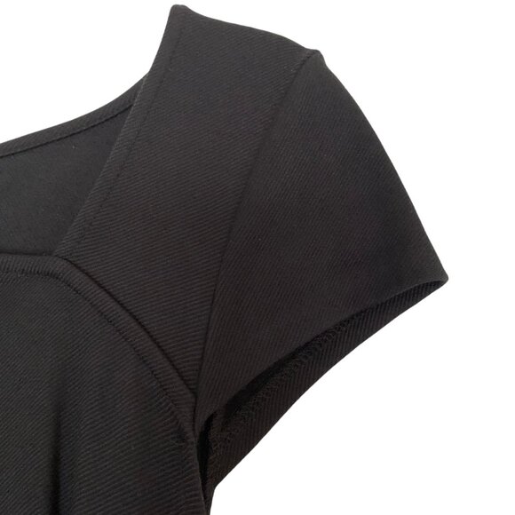 NWT Ann Taylor Black Sheath Dress Unique Neckline, Elegant Fit | Size 6 - Picture 5 of 12